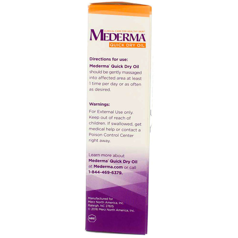 Mederma Quick Dry Oil, Unscented, 100 mL