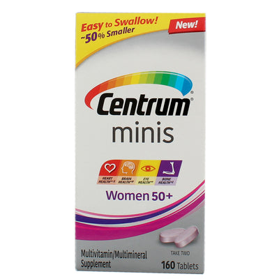 Centrum Minis Women 50 Plus Non-Gmo Multivitamin Supplement Tablets, 160 Ct