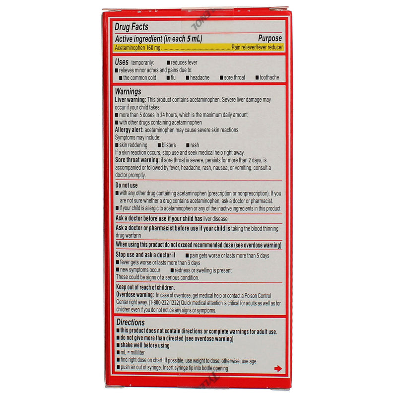 Tylenol Simple Measure Pain + Fever Acetaminophen Infants, Cherry, 160 mg, 1 fl oz