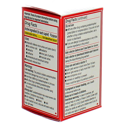 Tylenol Extra Strength Acetaminophen Caplets, 500 mg, 24 Ct