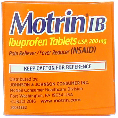 Motrin IB Ibuprofen Coated Caplets, 200 mg, 50 Ct