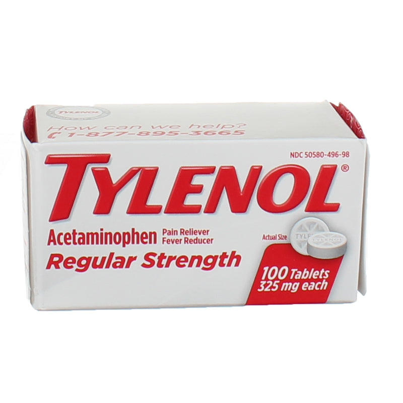 Tylenol Regular Strength Acetaminophen Tablets Tablets, 325 mg, 100 Ct