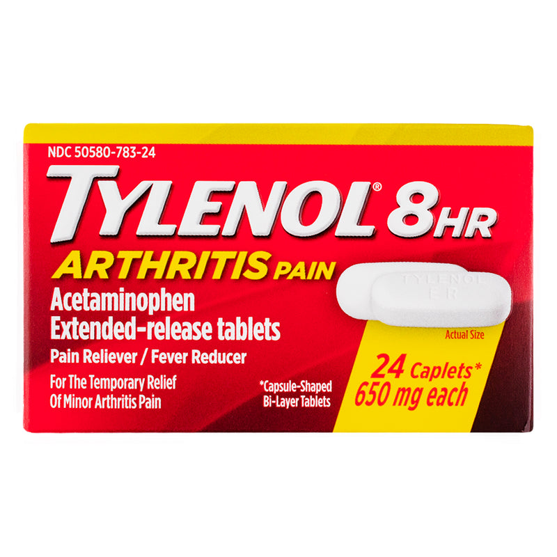 Tylenol 8 HR Caplets Arthritis Pain Acetaminophen Caplets, 650 mg, 24 Ct
