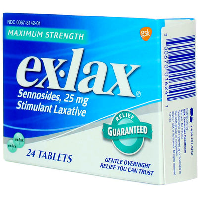 Ex-Lax Maximum Strength Stimulant Laxative Tablets, 25 mg, 24 Ct