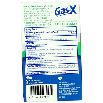 Gas-X Extra Strength Gas Relief Softgels, 50 Ct