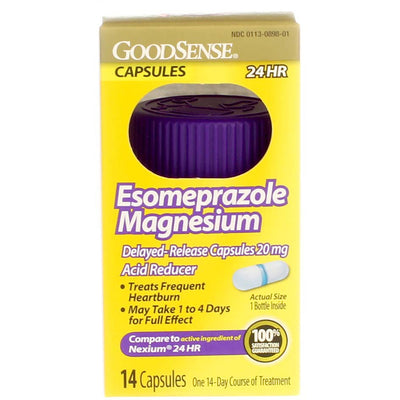 GoodSense Esomeprazole Magnesium Delayed Release Acid Reducer Capsules, 20 mg 24-Hour, 14 Ct