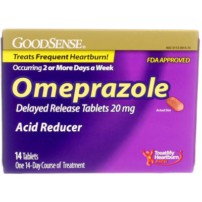 GoodSense Omeprazole Acid Reducer Tablets, 20 mg, 14 Ct