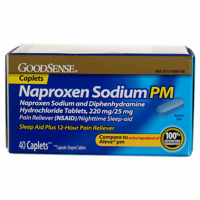 GoodSense PM Naproxen Tablets, 220 mg 12-Hour, 40 Ct