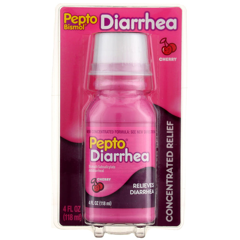 Pepto-Bismol Diarrhea Antidiarrheal Relief, Cherry, 4 fl oz