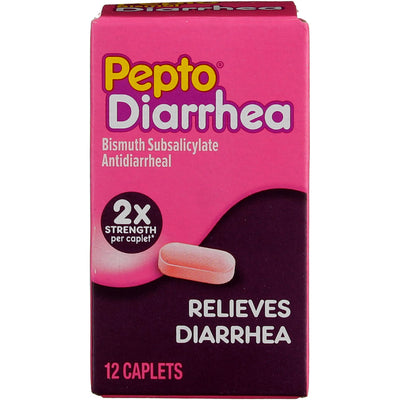 Pepto-Bismol Diarrhea Antidiarrheal Caplets, 12 Ct