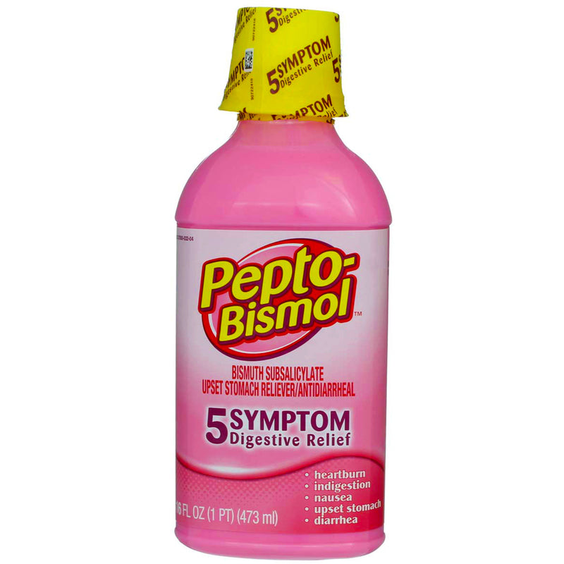 Pepto-Bismol 5 Symptom Digestive Relief Liquid, Original, 16 fl oz