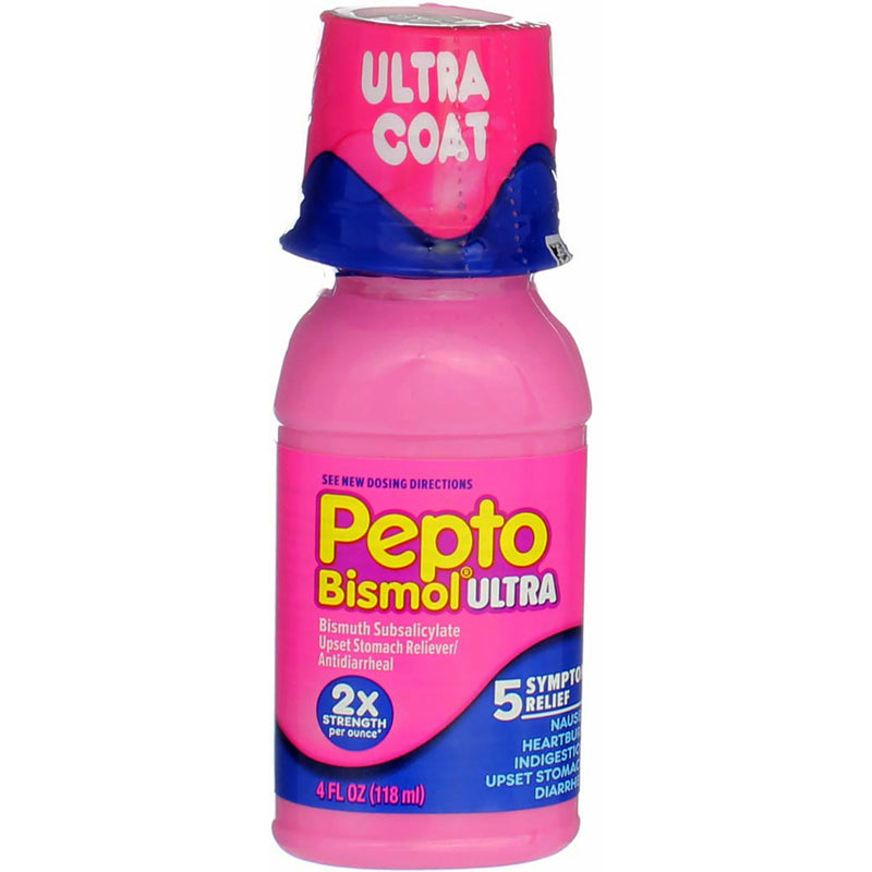 Pepto-Bismol Ultra 5 Symptom Digestive Relief Liquid, Original, 4 fl oz
