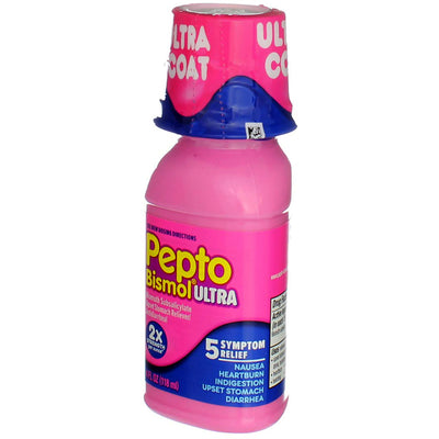 Pepto-Bismol Ultra 5 Symptom Digestive Relief Liquid, Original, 4 fl oz