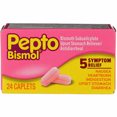 Pepto-Bismol 5 Symptom Digestive Relief Caplets, 24 Ct
