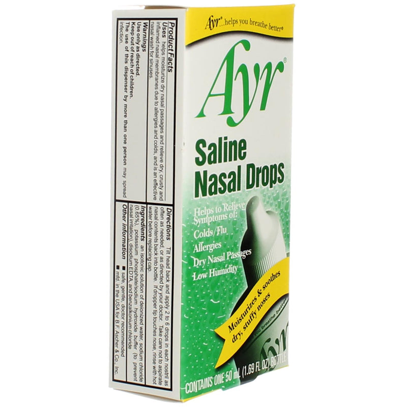 Ayr Saline Nasal Drops, 3.1 oz