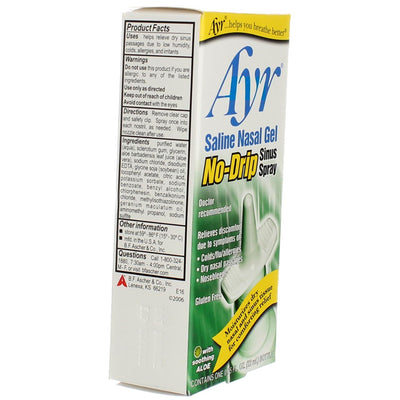 Ayr No Drip Sinus Spray Nasal Gel Spray, 0.75 fl oz