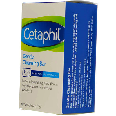 Cetaphil Dry Sensitive Skin Gentle Cleansing Bar, 4.5 Ounces