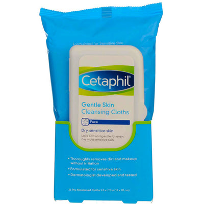 Cetaphil Gentle Skin Cleansing Cloths, 25 Ct