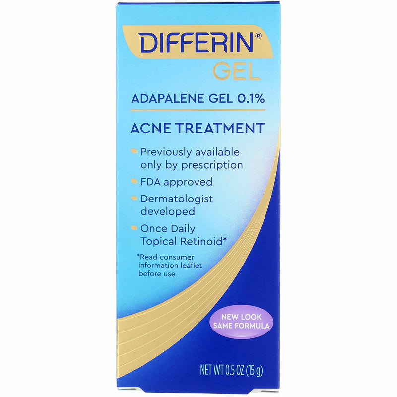 Differin Adapeline Gel 0.1% Acne Treatment, 0.5 oz