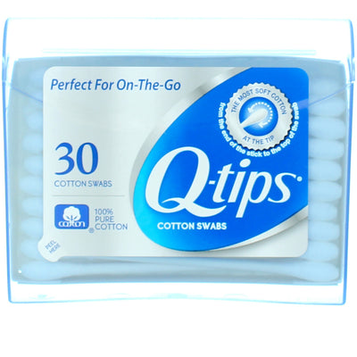 Q-Tips Purse Cotton Swabs, 30 Ct