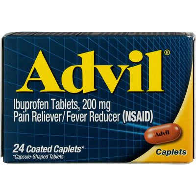Advil Coated Caplets Ibuprofen Coated Caplets, 200 mg, 24 Ct 1.1 oz