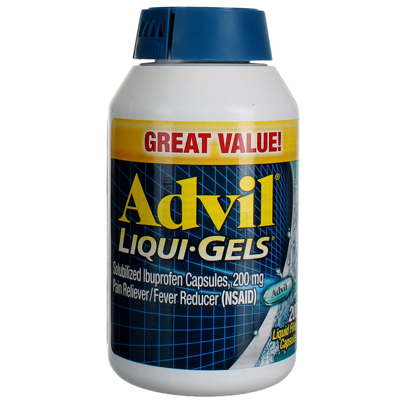 Advil Liqui-Gels Solubilized Capsule Ibuprofen, 200 mg, 200 Ct
