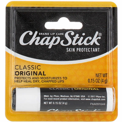 Chapstick Classic Original Lip Balm Stick, Original, 0.15 oz