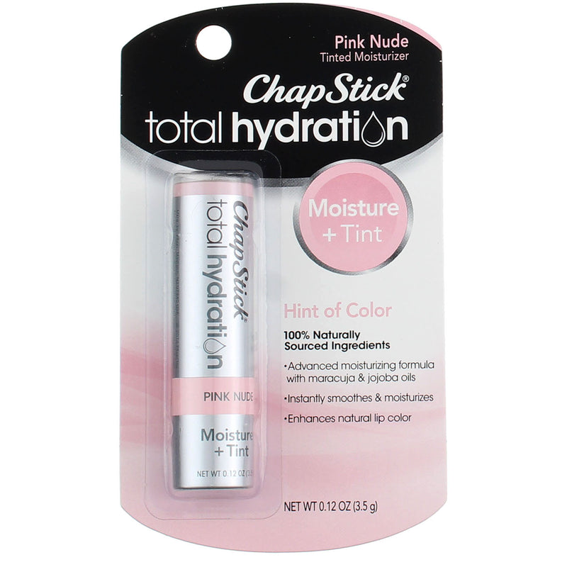 Chapstick Total Hydration Lip Balm, Pink Nude, 0.12 oz