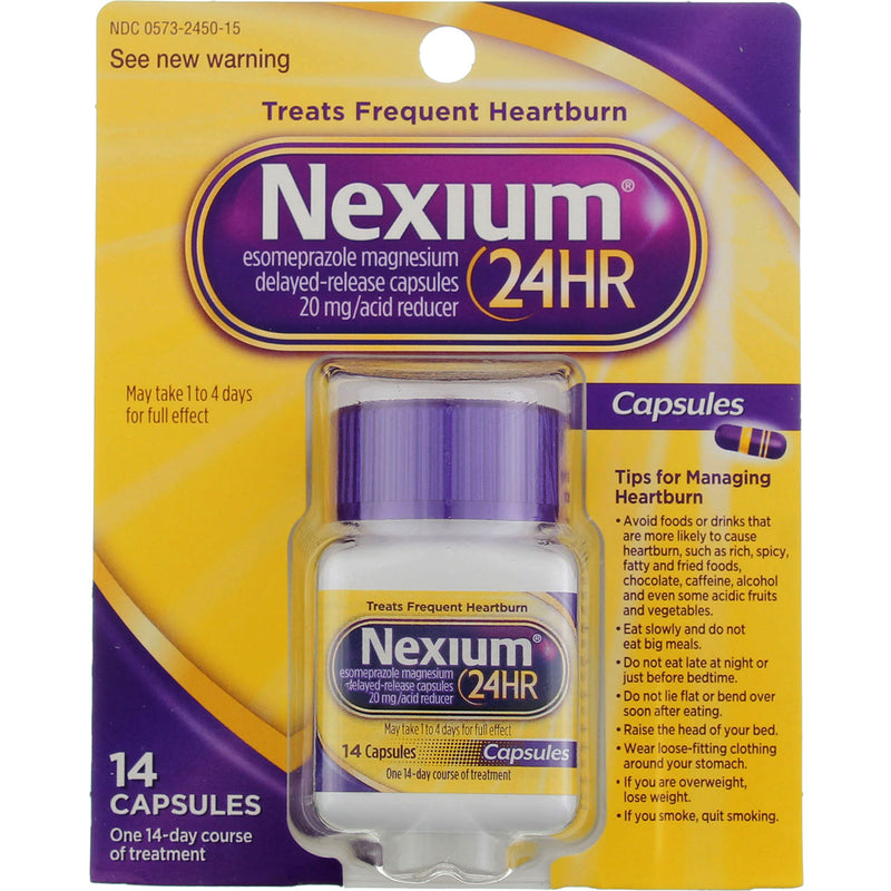 Nexium 24HR Heartburn Capsules, 20 mg, 14 Ct