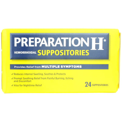 Preparation H Hemorrhoidal Suppositories, 24 Ct
