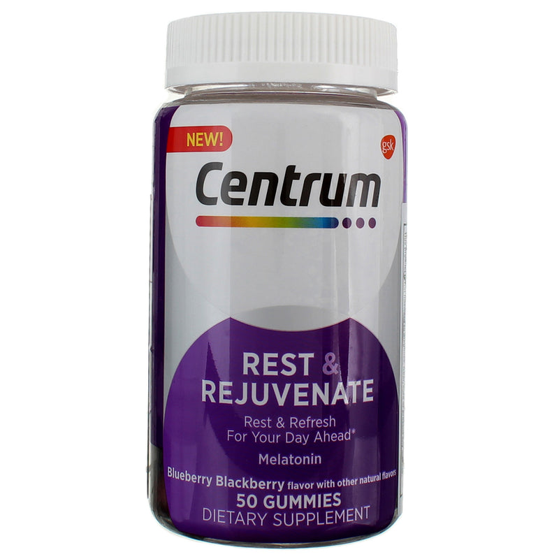 Centrum Rest & Rejuvenate, Melatonin Gummies With Collagen - 50 Adult Gummies