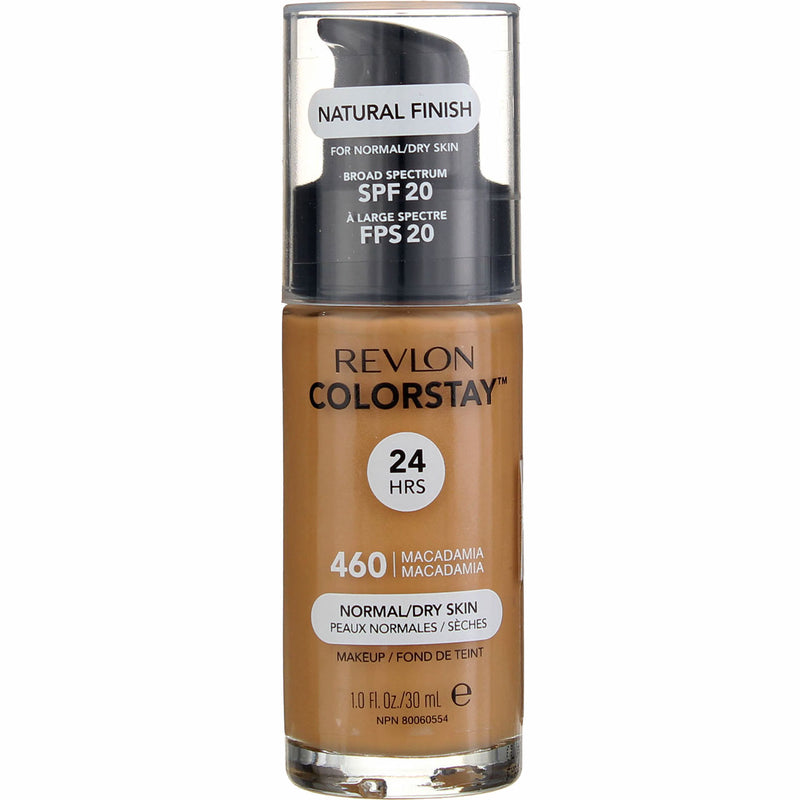 Revlon ColorStay Makeup Foundation For Normal Dry Skin, Macadamia 460, SPF 20, 1 fl oz