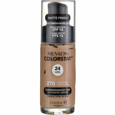 Revlon ColorStay Makeup Foundation For Combination Oily Skin, Chestnut 270, SPF 15, 1 fl oz