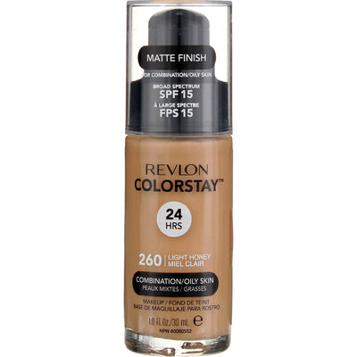 Revlon ColorStay Makeup Foundation For Combination Oily Skin, Light Honey 260, SPF 15, 1oz