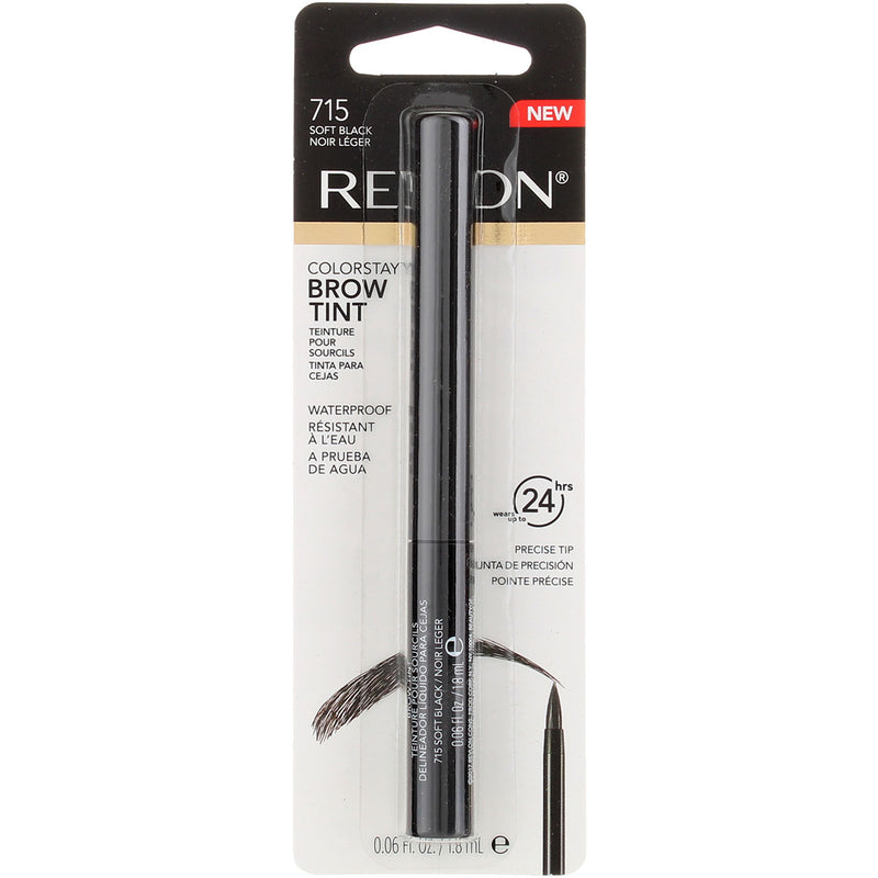 Revlon ColorStay Waterproof Brow Tint, Soft Black 715, 0.06 fl oz
