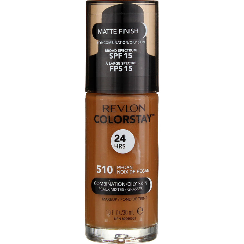 Revlon ColorStay Makeup Foundation For Combination Oily Skin, Pecan 510, SPF 15, 1 fl oz