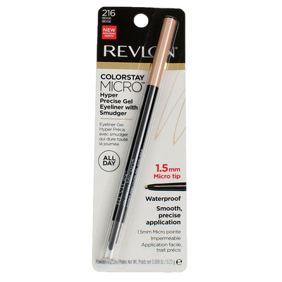 Revlon ColorStay Micro Gel Waterproof Eyeliner, Beige 216, 0.008 oz