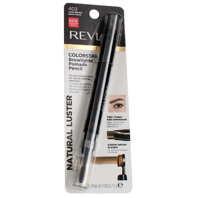 Revlon ColorStay Browlights Pomade Pencil Eyebrow Color, Dark Brown 403, 0.038 oz