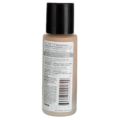 Almay Skin Perfecting Oil Free Comfort Matte Foundation, Cool Bisque 120, 1 fl oz