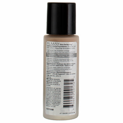 Almay Skin Perfecting Oil Free Comfort Matte Foundation, Cool Nude 130, 1 fl oz