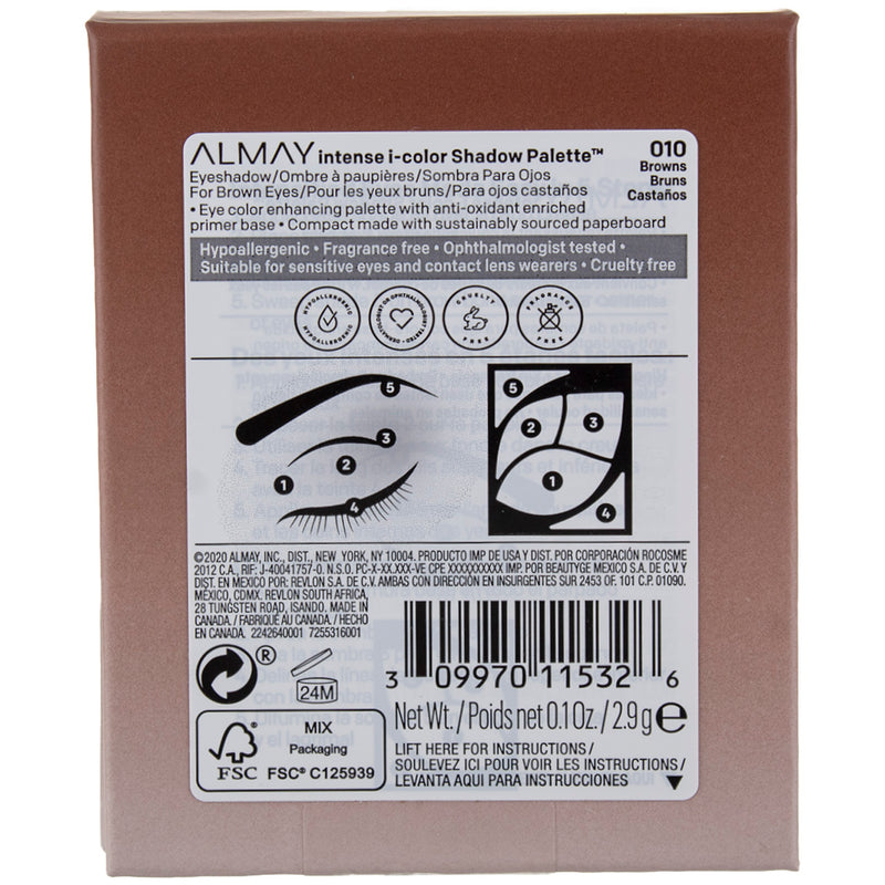 Almay Intense i-Color Shadow Palette, Brown Eyes 0.10 oz