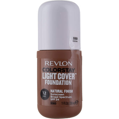 Revlon ColorStay Light Cover Foundation, Mocha 550, SPF 34, 1 fl oz