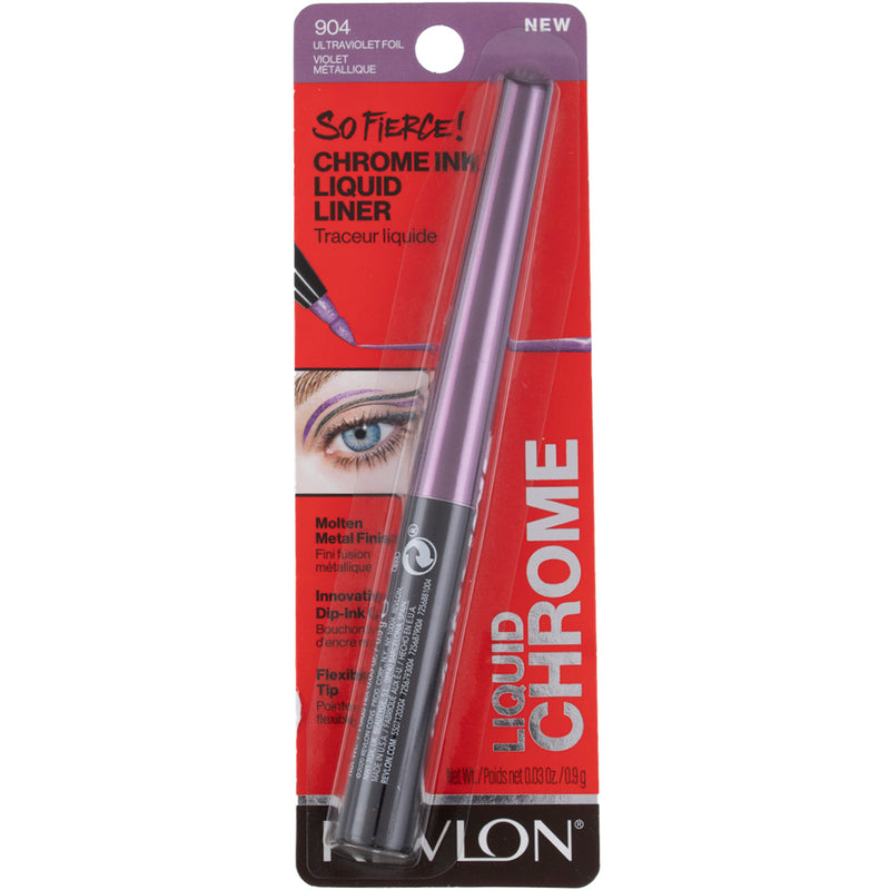 Revlon So Fierce! Chrome Ink Liquid Eyeliner, Shimmer Blend - 904 Ultraviolet Foil