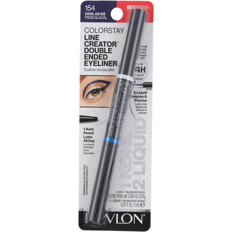 Revlon ColorStay Line Creator Double Ended Liner, 154 Cool as Ice, 0.004 oz