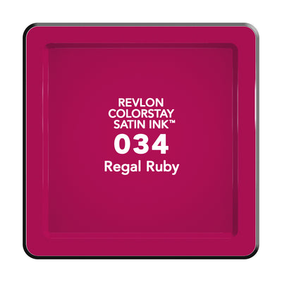 Revlon ColorStay Satin Ink Crown Jewels Liquid Lipstick, 034 Regal Ruby, 0.17 fl oz.