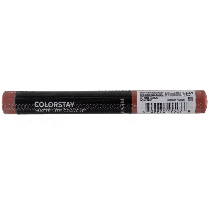 Revlon ColorStay Matte Lite Lip-Crayon, 001 Tread Lightly, 0.049 oz