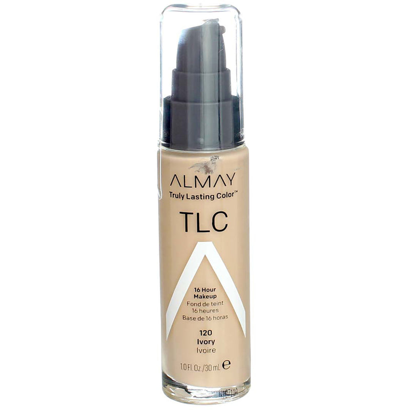 Almay Truly Lasting Color 16 Hour Foundation Makeup, Ivory 120, 1 fl oz