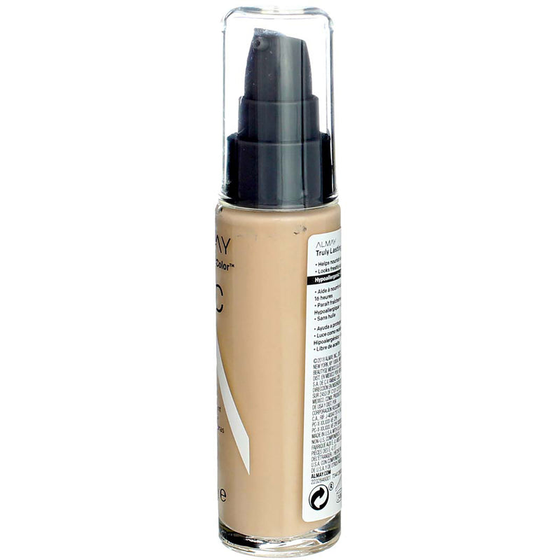 Almay Truly Lasting Color 16 Hour Foundation Makeup, Ivory 120, 1 fl oz