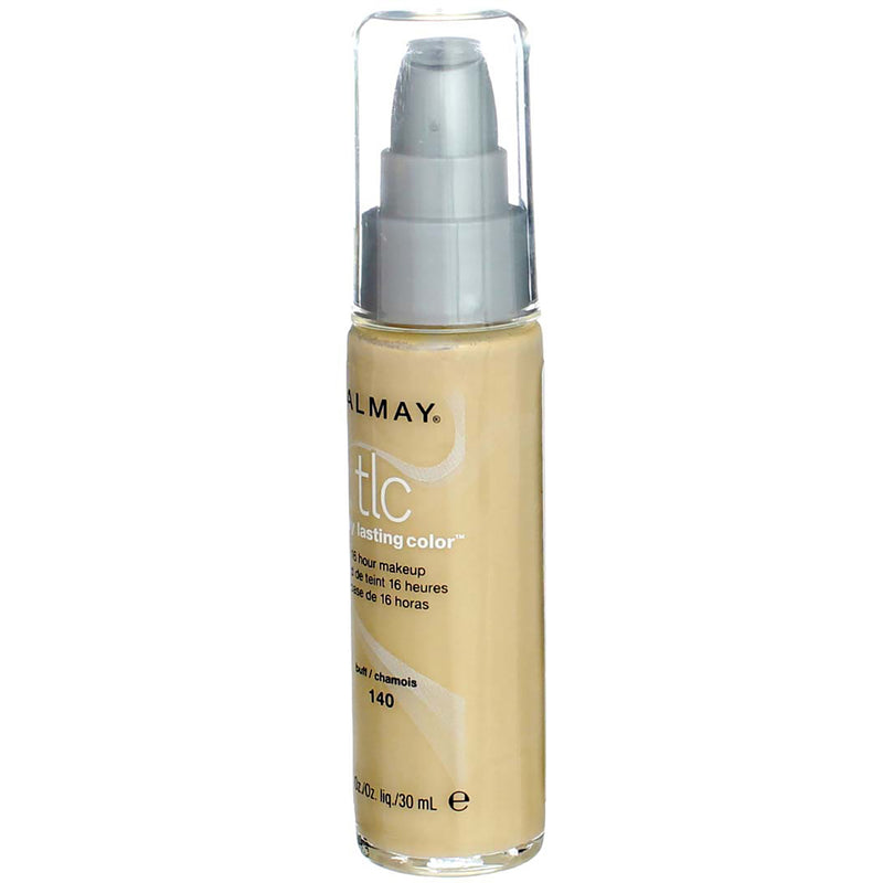 Almay Truly Lasting Color 16 Hour Foundation Makeup, Buff/Chamois 140, 1 fl oz