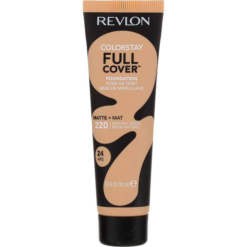 Revlon ColorStay Full Cover Matte Foundation, Natural Beige 220, 1 fl oz